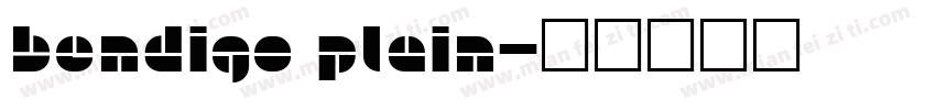 Bendigo Plain字体转换